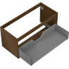 Mexen Box-A korpus skříňky pod umyvadlo 100 cm, 1 zásuvka, ořech - 91AX0-1000-470-1-86
