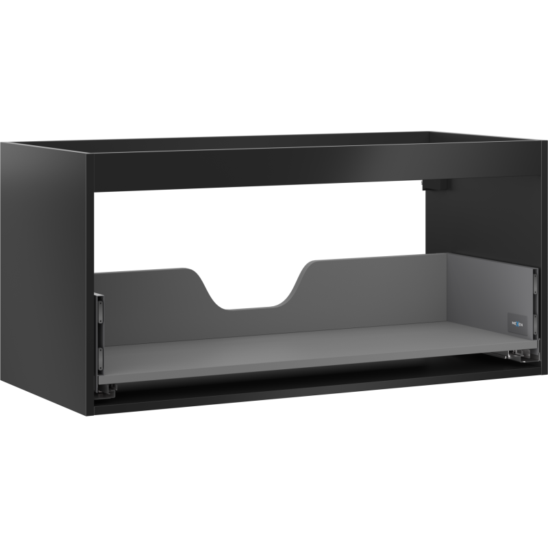 Mexen Box-A korpus skříňky podumyvadlové 100 cm, 1 zásuvka, černý mat - 91AX0-1000-470-1-71