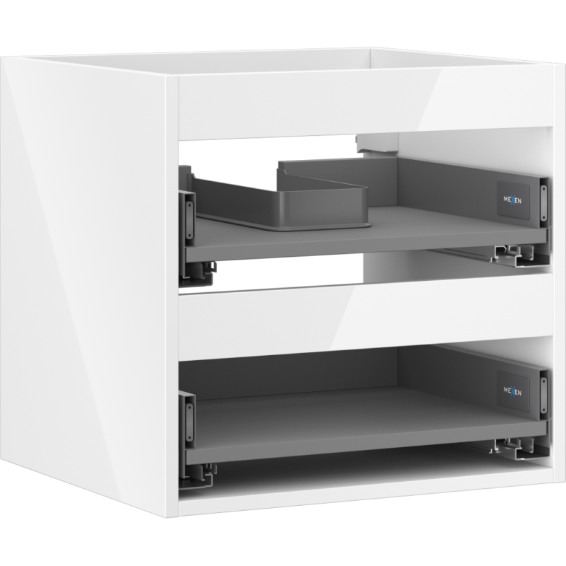 Mexen Box-A korpus skříňky pod umyvadlo 50 cm, 2 zásuvky, bílý lesk - 91AX0-0500-470-2-00