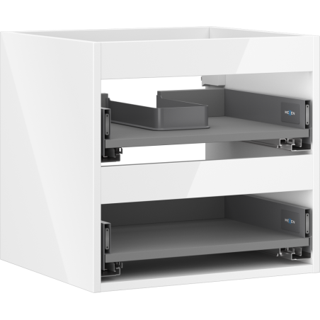 Mexen Box-A korpus skříňky pod umyvadlo 50 cm, 2 zásuvky, bílý lesk - 91AX0-0500-470-2-00