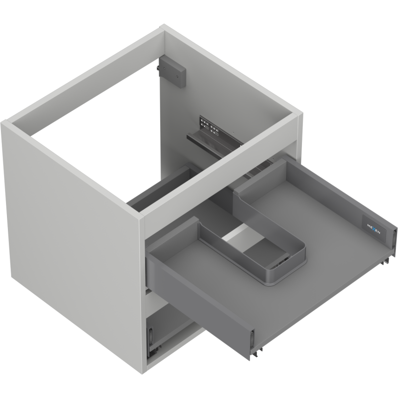 Mexen Box-A skříňka pod umyvadlo 50 cm, 2 zásuvky, šedý mat - 91AX0-0500-470-2-62