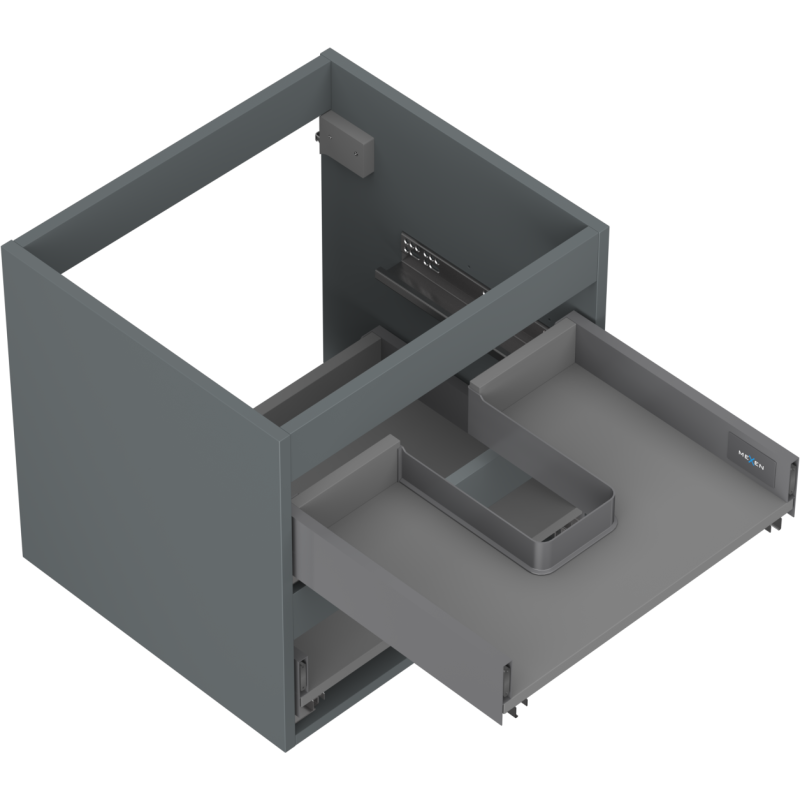 Mexen Box-A korpus skříňky pod umyvadlo 50 cm, 2 zásuvky, grafit mat - 91AX0-0500-470-2-66
