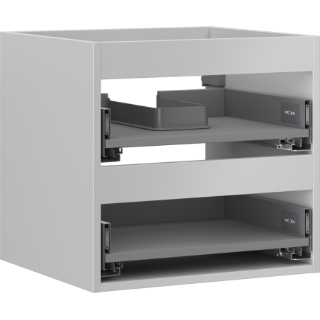 Mexen Box-A skříňka pod umyvadlo 50 cm, 2 zásuvky, šedý mat - 91AX0-0500-470-2-62