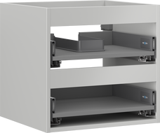 Mexen Box-A skříňka pod umyvadlo 50 cm, 2 zásuvky, šedý mat - 91AX0-0500-470-2-62