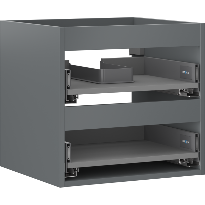 Mexen Box-A korpus skříňky pod umyvadlo 50 cm, 2 zásuvky, grafit mat - 91AX0-0500-470-2-66