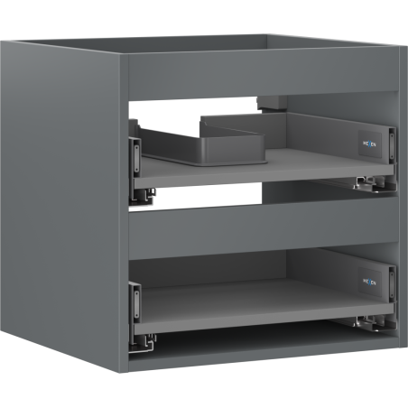 Mexen Box-A korpus skříňky pod umyvadlo 50 cm, 2 zásuvky, grafit mat - 91AX0-0500-470-2-66