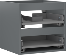 Mexen Box-A korpus skříňky pod umyvadlo 50 cm, 2 zásuvky, grafit mat - 91AX0-0500-470-2-66