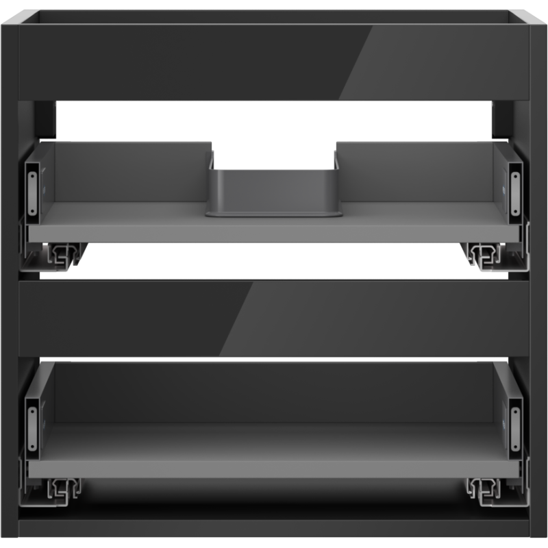 Mexen Box-A korpus skříňky podumyvadlové 50 cm, 2 zásuvky, černý lesk - 91AX0-0500-470-2-70