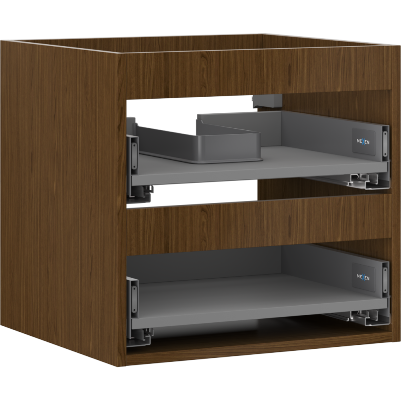 Mexen Box-A korpus skříňky pod umyvadlo 50 cm, 2 zásuvky, ořech - 91AX0-0500-470-2-86
