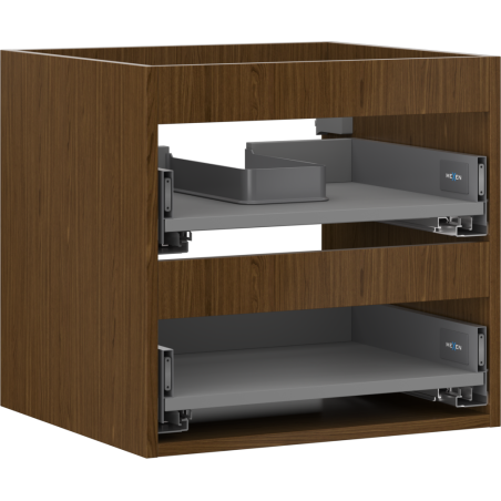 Mexen Box-A korpus skříňky pod umyvadlo 50 cm, 2 zásuvky, ořech - 91AX0-0500-470-2-86