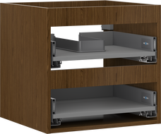 Mexen Box-A korpus skříňky pod umyvadlo 50 cm, 2 zásuvky, ořech - 91AX0-0500-470-2-86