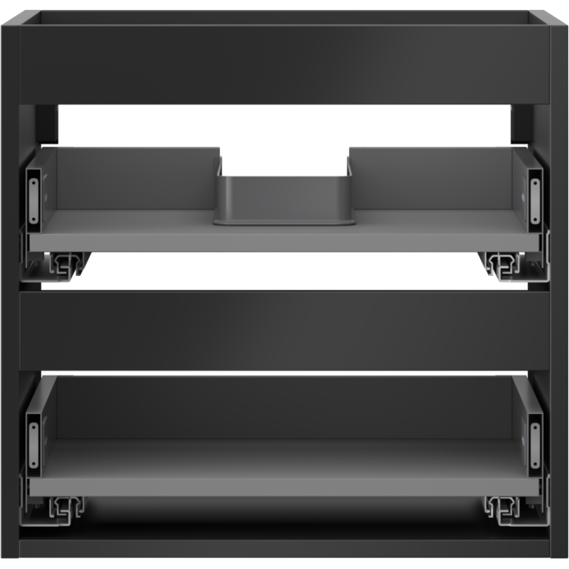Mexen Box-A skříňka pod umyvadlo 50 cm, 2 zásuvky, černý mat - 91AX0-0500-470-2-71