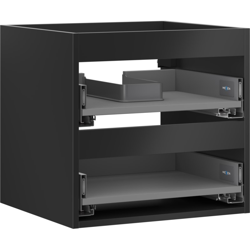 Mexen Box-A skříňka pod umyvadlo 50 cm, 2 zásuvky, černý mat - 91AX0-0500-470-2-71