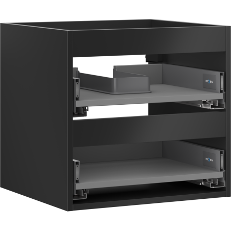 Mexen Box-A skříňka pod umyvadlo 50 cm, 2 zásuvky, černý mat - 91AX0-0500-470-2-71