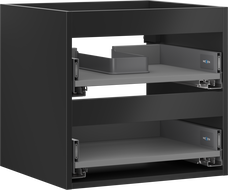 Mexen Box-A skříňka pod umyvadlo 50 cm, 2 zásuvky, černý mat - 91AX0-0500-470-2-71