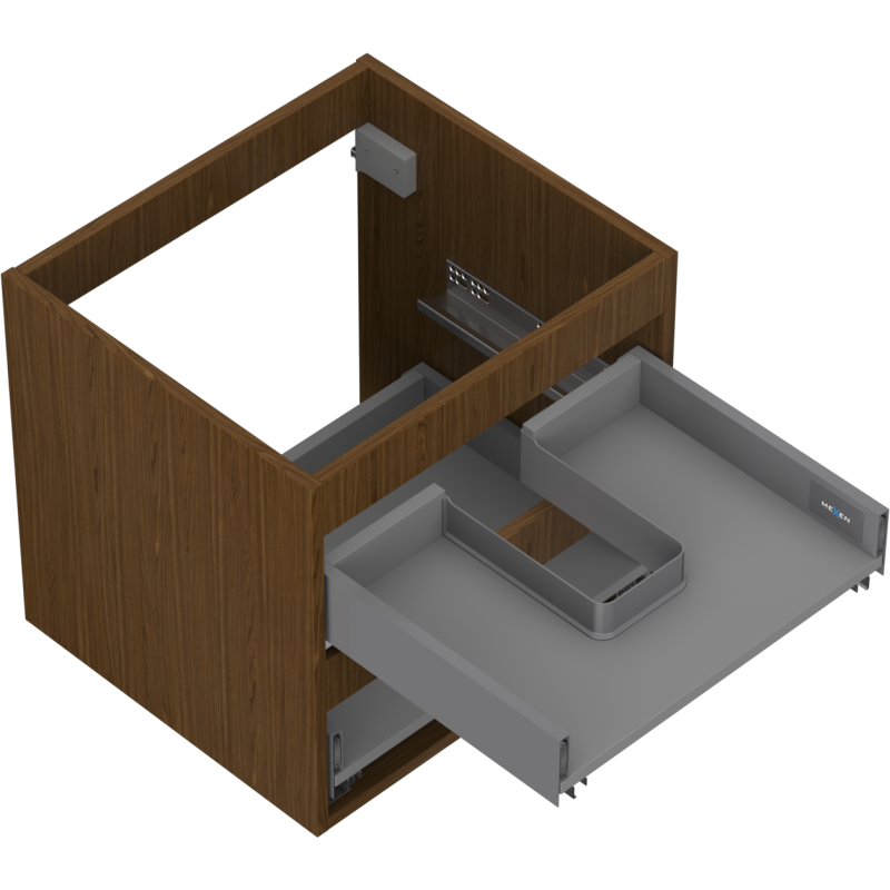 Mexen Box-A korpus skříňky pod umyvadlo 50 cm, 2 zásuvky, ořech - 91AX0-0500-470-2-86