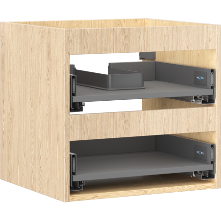 Mexen Box-A korpus skříňky pod umyvadlo 50 cm, 2 zásuvky, dub - 91AX0-0500-470-2-81