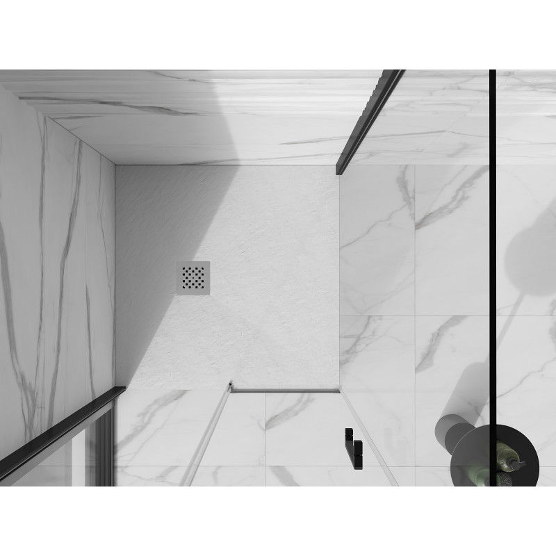 Mexen Stone+ čtvercová kompozitní sprchová vanička 70 x 70 cm, bílá - 44107070