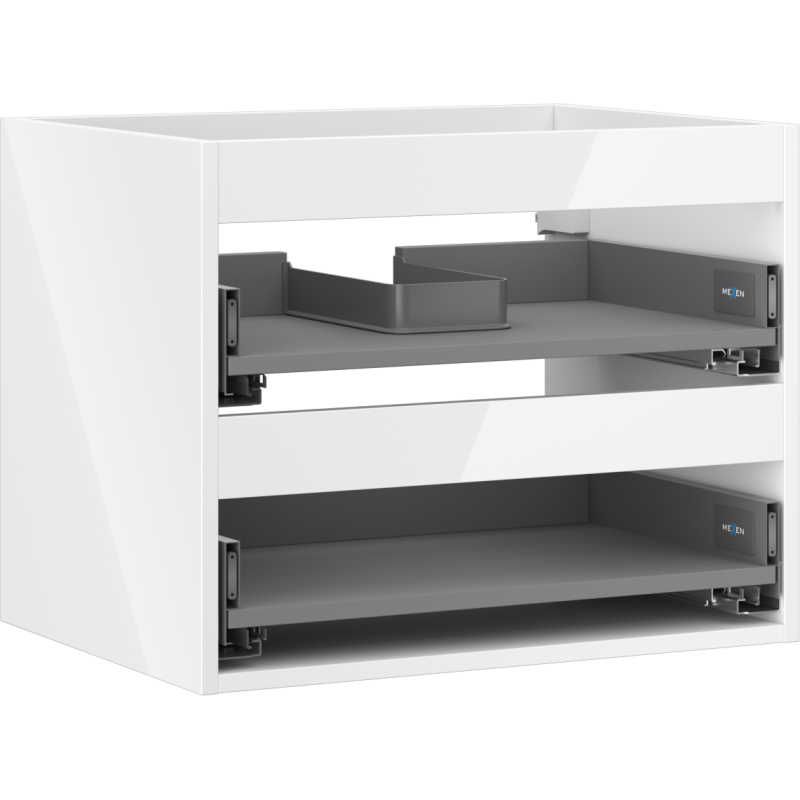 Mexen Box-A korpus skříňky pod umyvadlo 60 cm, 2 zásuvky, bílý lesk - 91AX0-0600-470-2-00