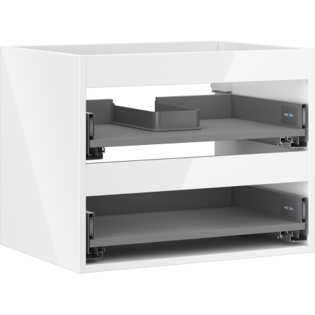 Mexen Box-A korpus skříňky pod umyvadlo 60 cm, 2 zásuvky, bílý lesk - 91AX0-0600-470-2-00