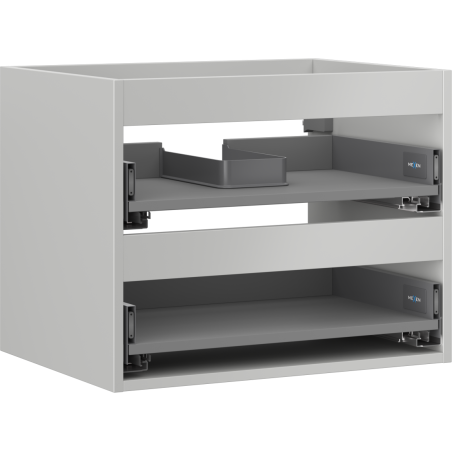 Mexen Box-A korpus skříňky pod umyvadlo 60 cm, 2 zásuvky, šedá mat - 91AX0-0600-470-2-62