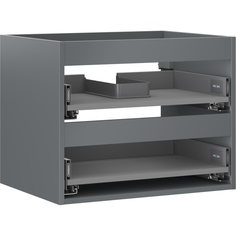 Mexen Box-A korpus skříňky pod umyvadlo 60 cm, 2 zásuvky, matná grafitová - 91AX0-0600-470-2-66