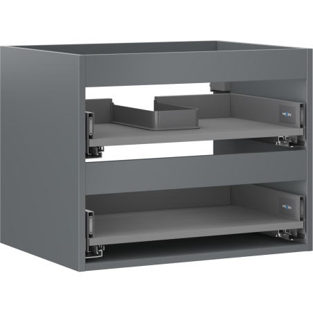 Mexen Box-A korpus skříňky pod umyvadlo 60 cm, 2 zásuvky, matná grafitová - 91AX0-0600-470-2-66