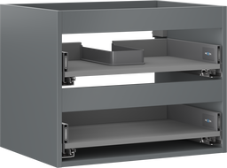 Mexen Box-A korpus skříňky pod umyvadlo 60 cm, 2 zásuvky, matná grafitová - 91AX0-0600-470-2-66