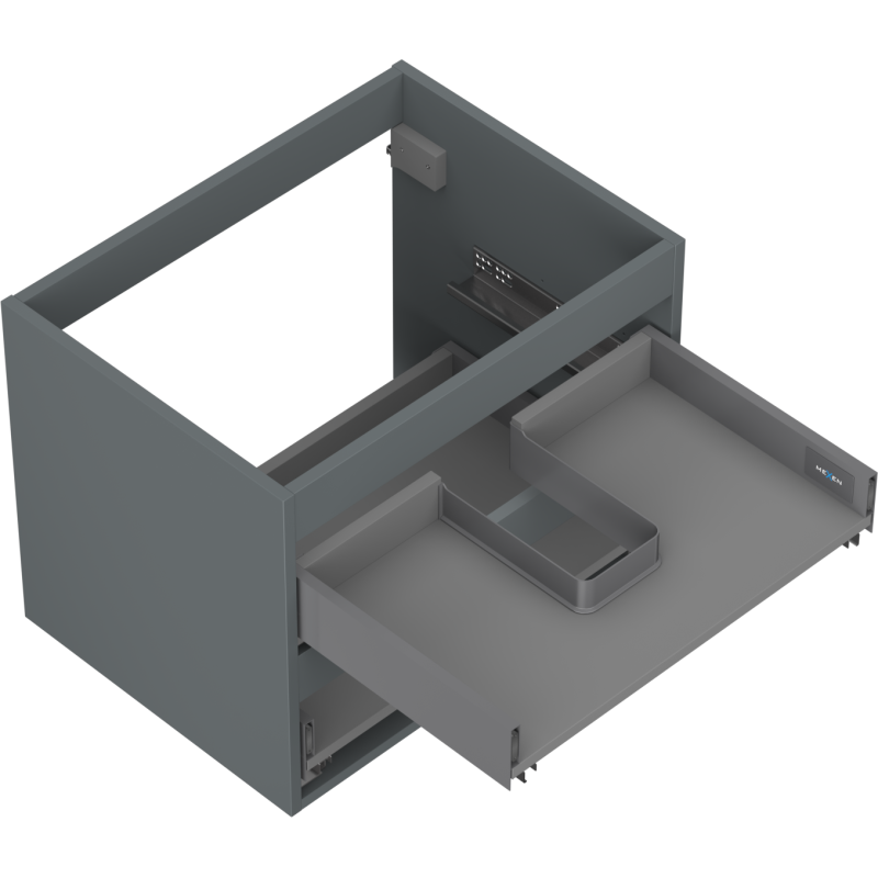 Mexen Box-A korpus skříňky pod umyvadlo 60 cm, 2 zásuvky, matná grafitová - 91AX0-0600-470-2-66