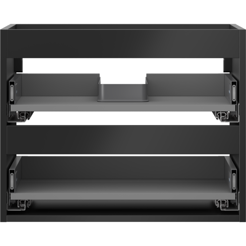 Mexen Box-A korpus skříňky pod umyvadlo 60 cm, 2 zásuvky, černý mat - 91AX0-0600-470-2-71