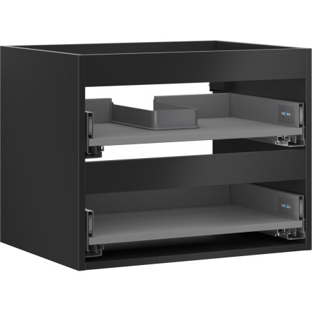 Mexen Box-A korpus skříňky pod umyvadlo 60 cm, 2 zásuvky, černý mat - 91AX0-0600-470-2-71