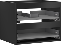 Mexen Box-A korpus skříňky pod umyvadlo 60 cm, 2 zásuvky, černý mat - 91AX0-0600-470-2-71