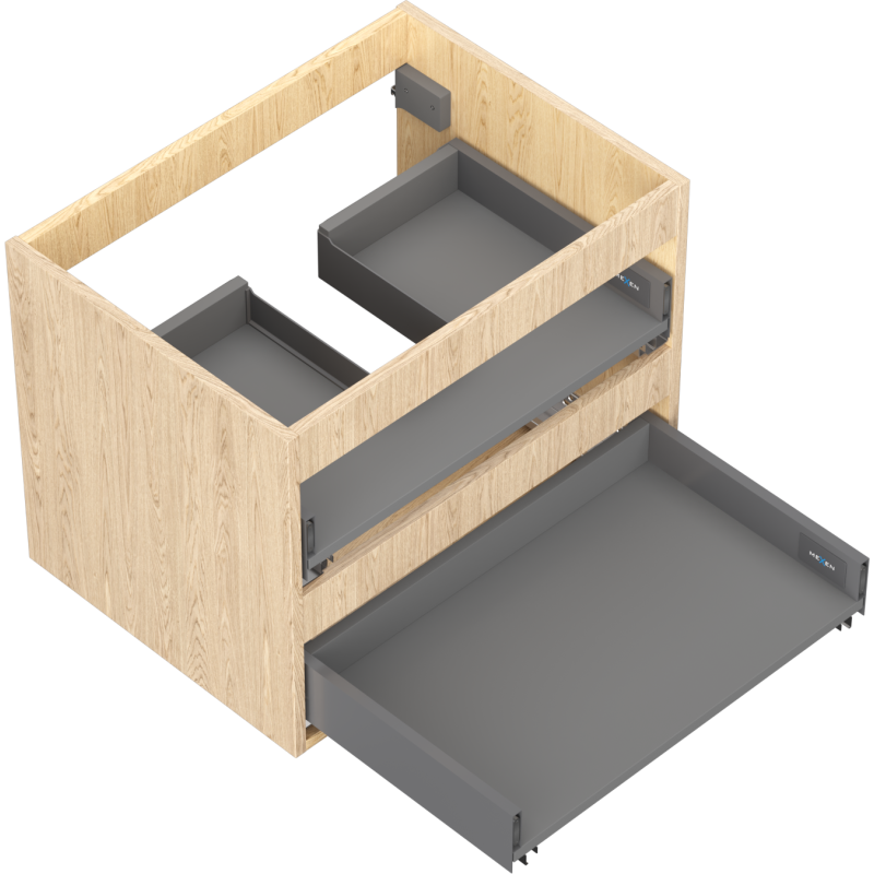 Mexen Box-A korpus skříňky pod umyvadlo 60 cm, 2 zásuvky, dub - 91AX0-0600-470-2-81