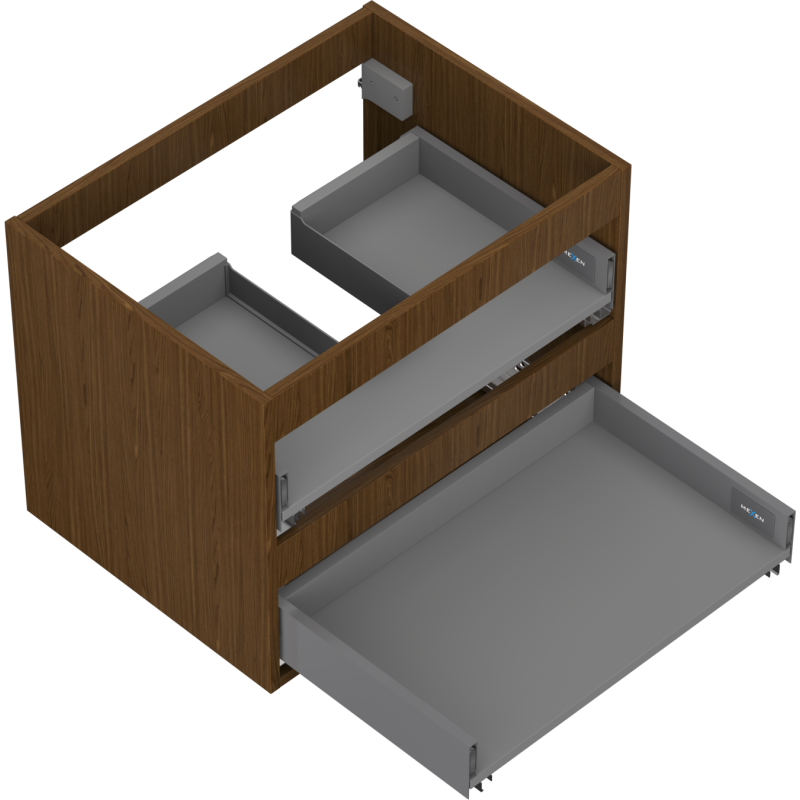 Mexen Box-A korpus skříňky pod umyvadlo 60 cm, 2 zásuvky, ořech - 91AX0-0600-470-2-86
