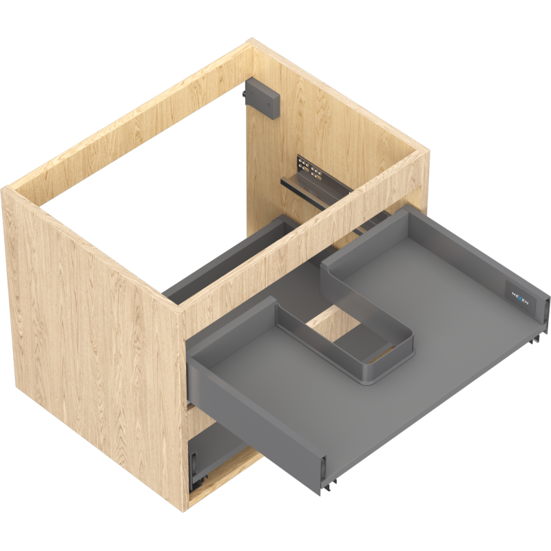 Mexen Box-A korpus skříňky pod umyvadlo 60 cm, 2 zásuvky, dub - 91AX0-0600-470-2-81