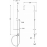 Mexen X sprchový sloup, kartáčovaný gun gray - 7939199-66