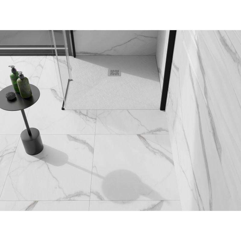 Mexen Stone+ kompozitový čtvercový sprchový kout 80 x 80 cm, bílý - 44108080