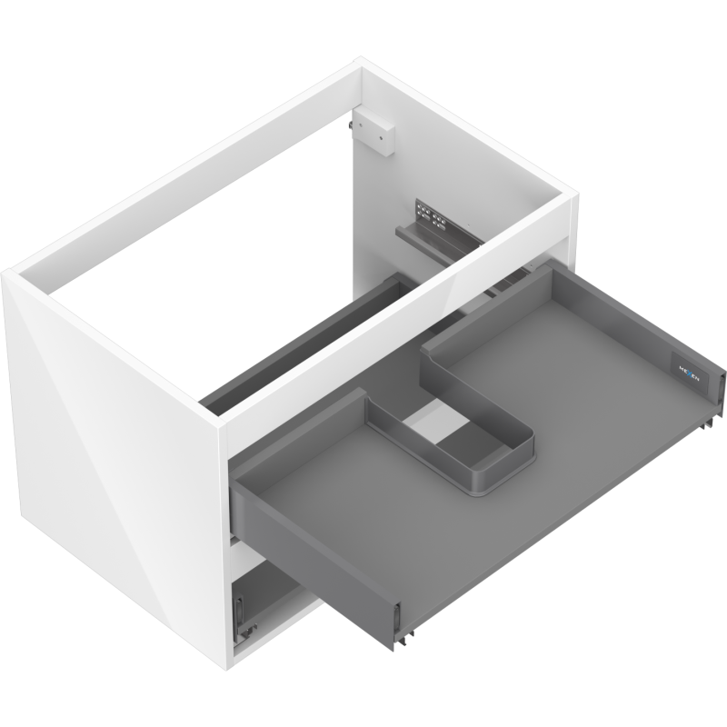 Mexen Box-A korpus skříňky pod umyvadlo 70 cm, 2 zásuvky, bílý lesk - 91AX0-0700-470-2-00
