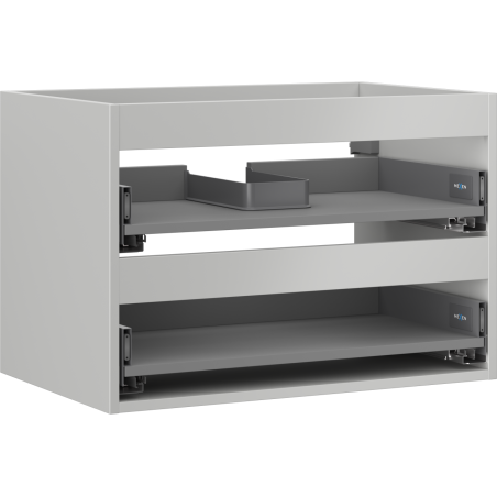 Mexen Box-A korpus skříňky pod umyvadlo 70 cm, 2 zásuvky, šedý mat - 91AX0-0700-470-2-62