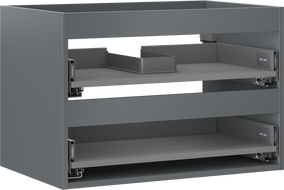 Mexen Box-A korpus skříňky pod umyvadlo 70 cm, 2 zásuvky, matná grafitová - 91AX0-0700-470-2-66