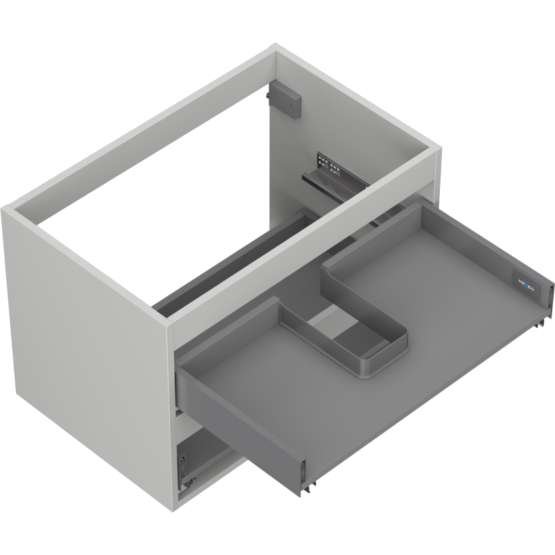 Mexen Box-A korpus skříňky pod umyvadlo 70 cm, 2 zásuvky, šedý mat - 91AX0-0700-470-2-62