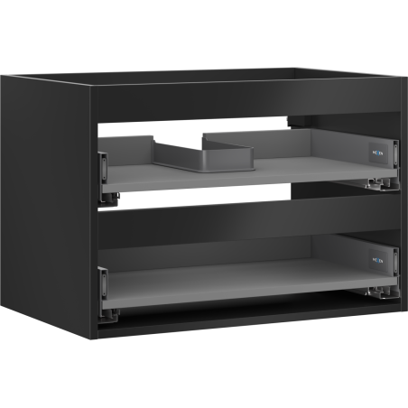 Mexen Box-A korpus skříňky pod umyvadlo 70 cm, 2 zásuvky, černý mat - 91AX0-0700-470-2-71