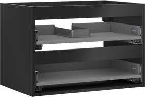 Mexen Box-A korpus skříňky pod umyvadlo 70 cm, 2 zásuvky, černý mat - 91AX0-0700-470-2-71