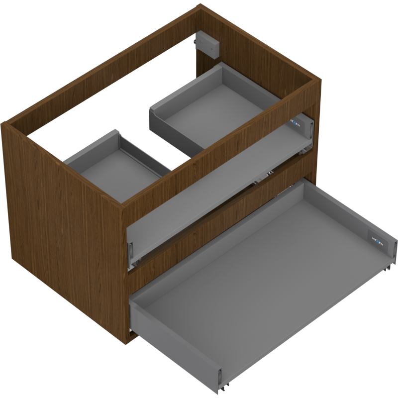 Mexen Box-A korpus skříňky pod umyvadlo 70 cm, 2 zásuvky, ořech - 91AX0-0700-470-2-86