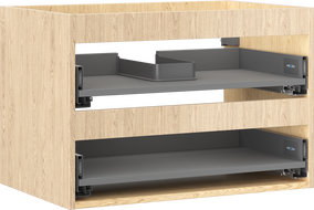 Mexen Box-A skelet skříňky pod umyvadlo 70 cm, 2 zásuvky, dub - 91AX0-0700-470-2-81