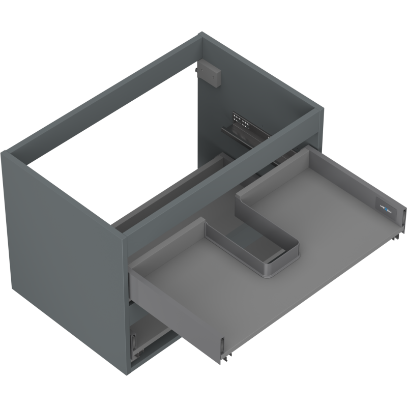 Mexen Box-A korpus skříňky pod umyvadlo 70 cm, 2 zásuvky, matná grafitová - 91AX0-0700-470-2-66