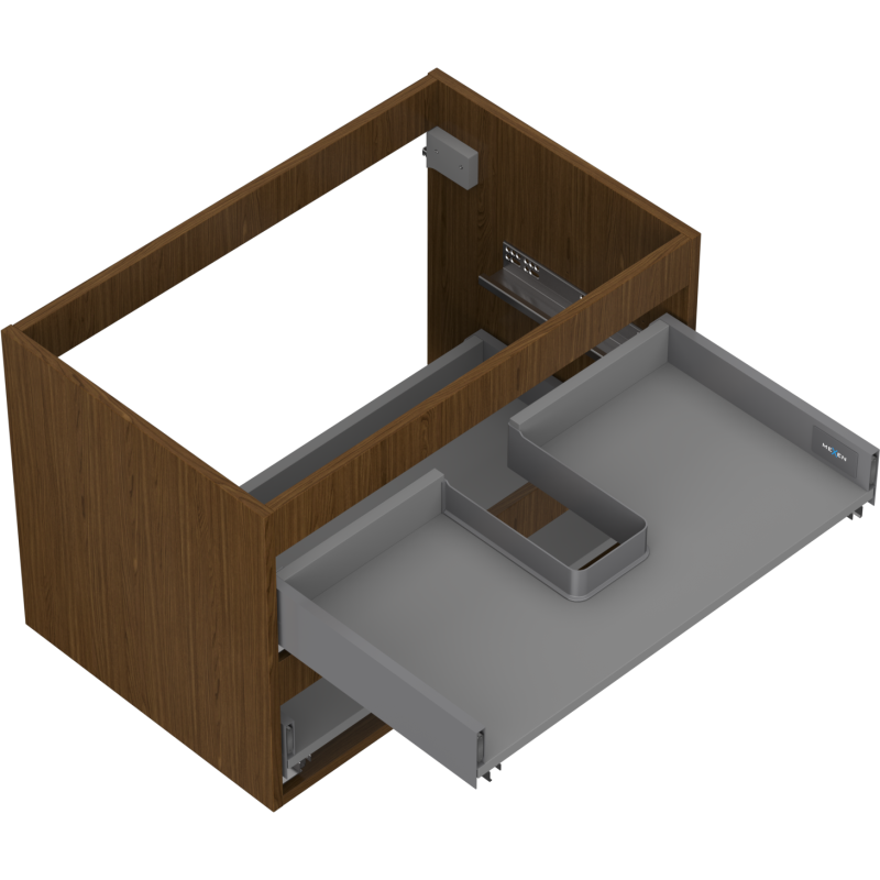 Mexen Box-A korpus skříňky pod umyvadlo 70 cm, 2 zásuvky, ořech - 91AX0-0700-470-2-86