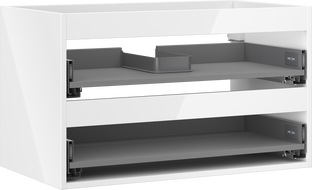 Mexen Box-A korpus skříňky pod umyvadlo 80 cm, 2 zásuvky, bílý lesk - 91AX0-0800-470-2-00