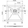 Mexen Stone+ kompozitový čtvercový sprchový kout 80 x 80 cm, bílý - 44108080