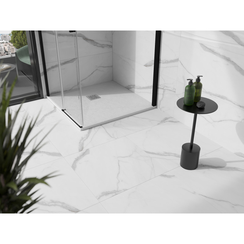 Mexen Stone+ kompozitová čtvercová sprchová vanička 90 x 90 cm, bílá - 44109090